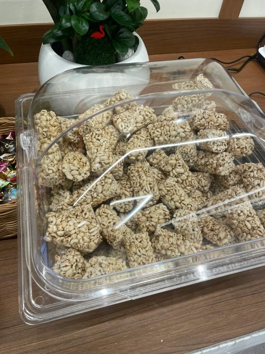 Dessert snacks placed near the exit of the restaurant