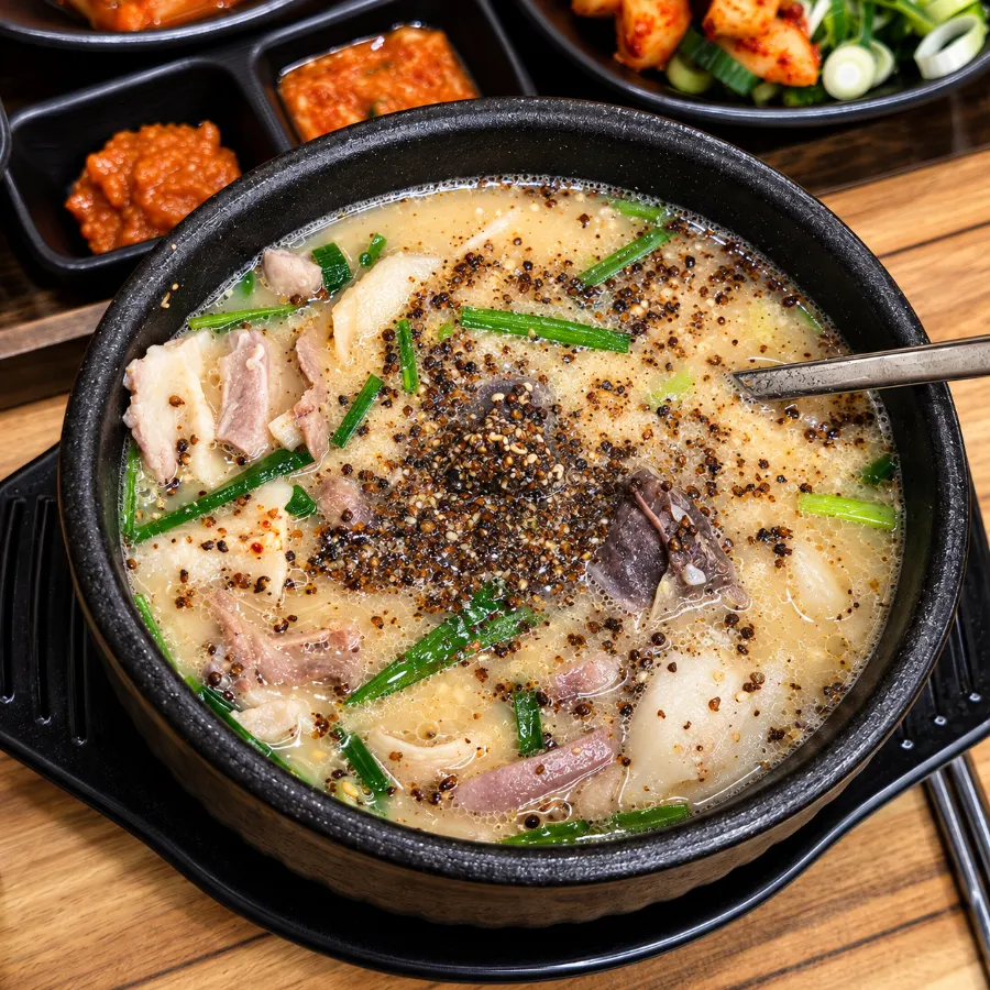 Rich sundaeguk broth with no gamy off-taste