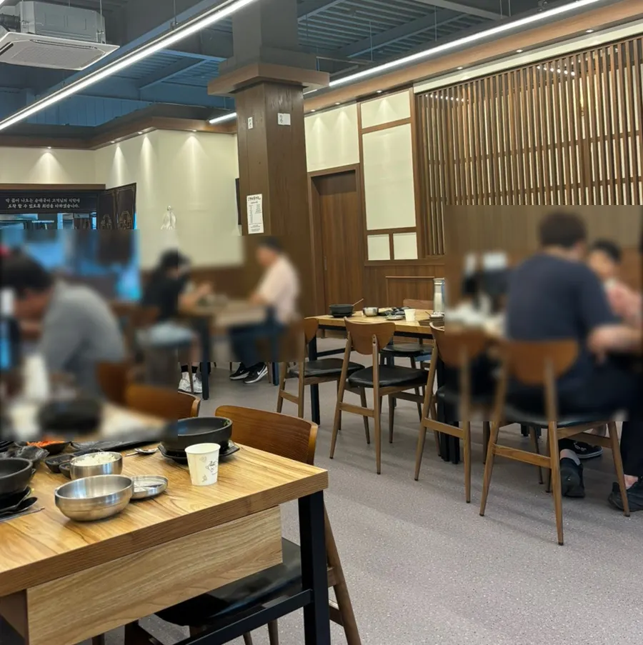 Restaurant interior with generously spaced tables