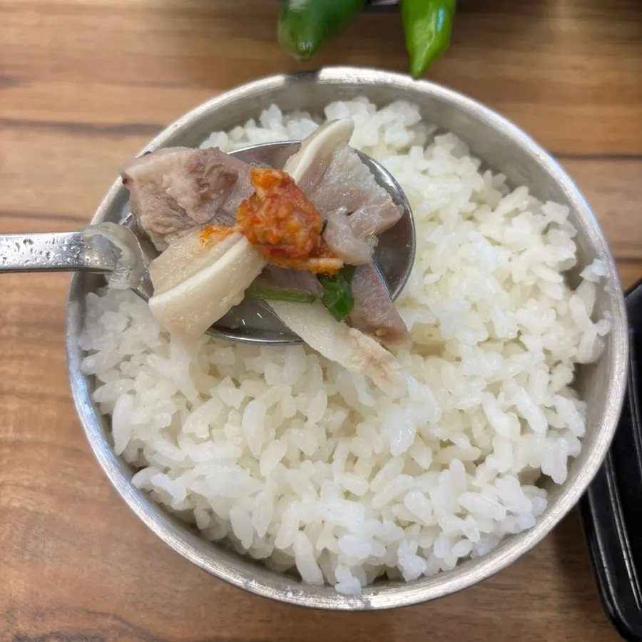 Extra-large pork gukbap menu set