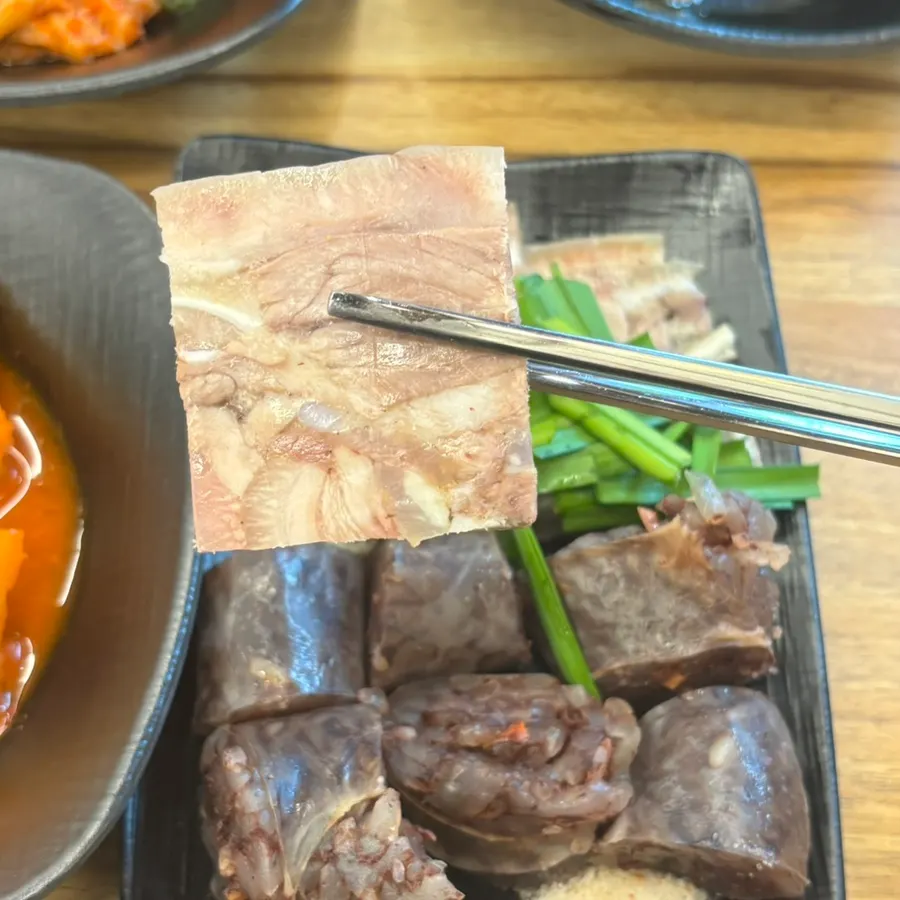 Glutinous sundae from the pork gukbap set
