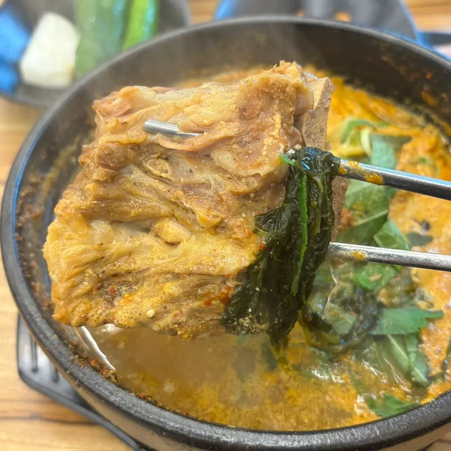 Pork bone hangover soup ordered as an individual dish