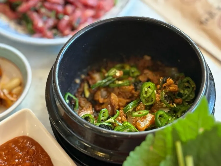 Doenjang side dish served like a stew