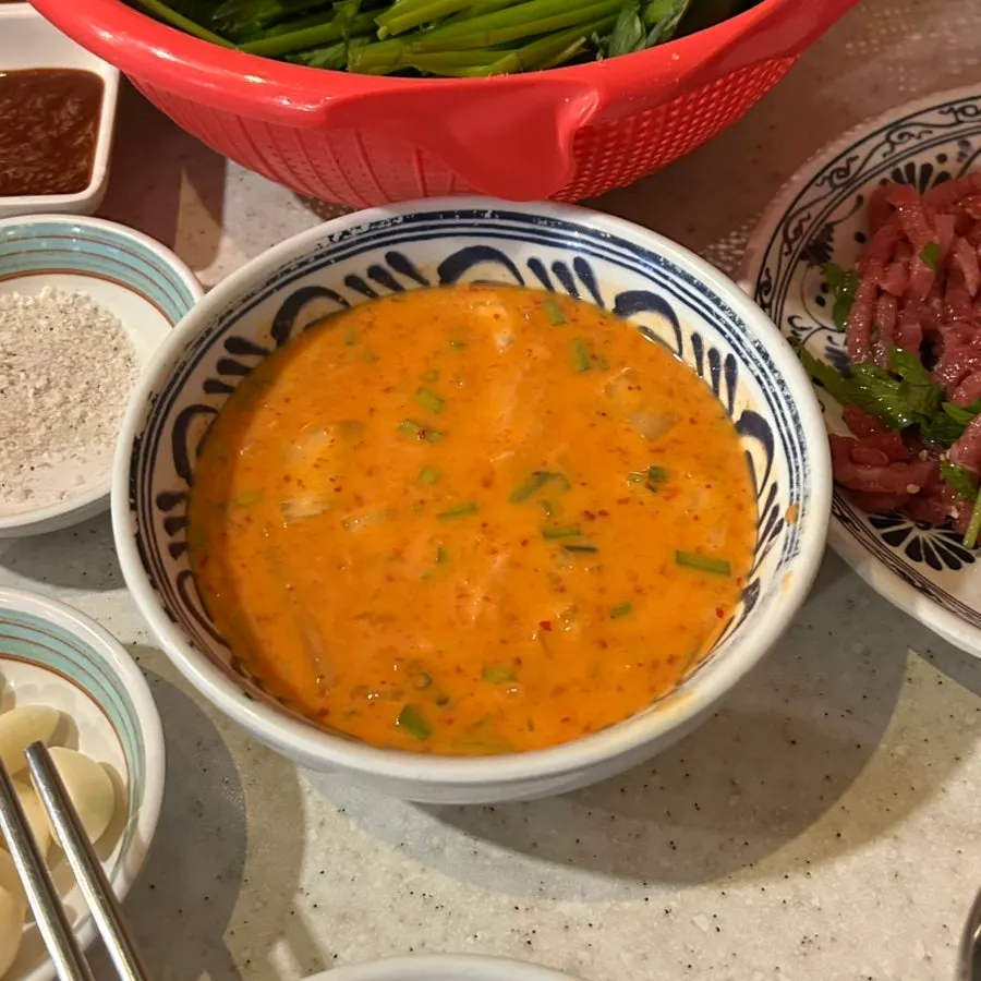 셀프 김치전 반죽 그릇