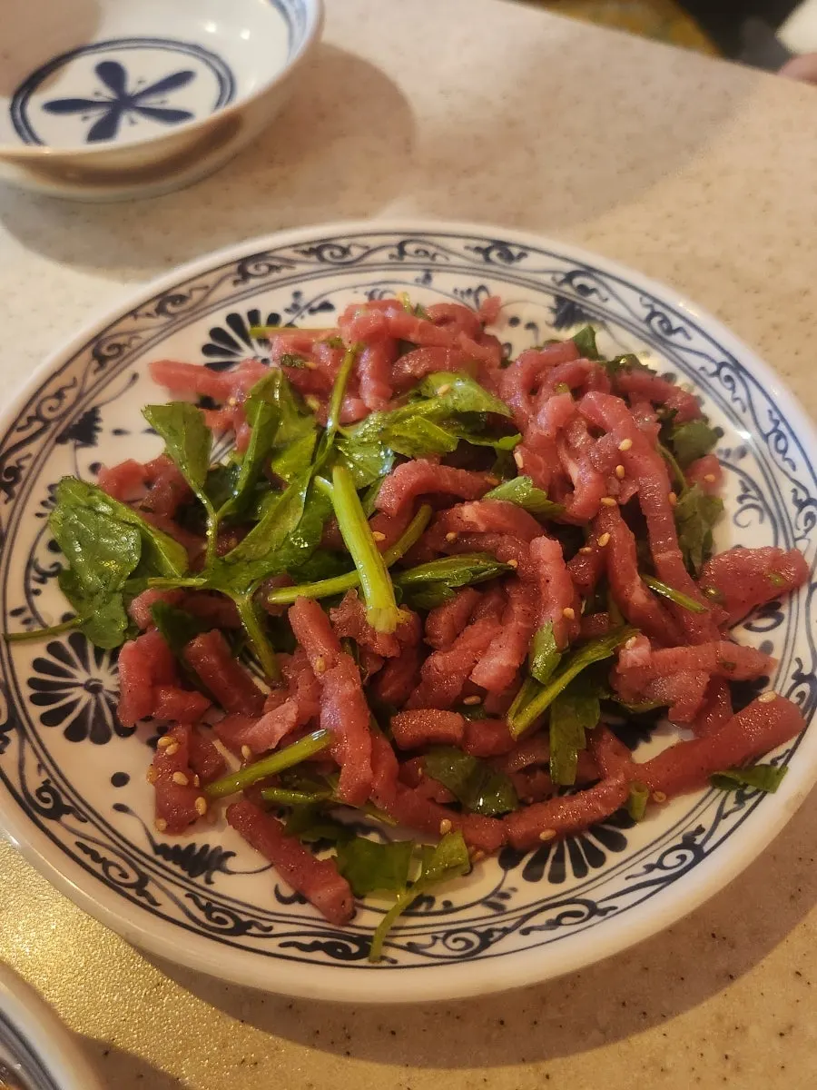 Bulgogi set with vegetables and stone-pot rice