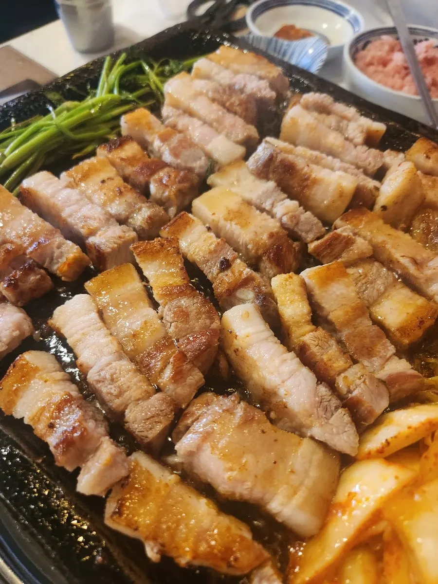 Unlimited kimchi and minari combination