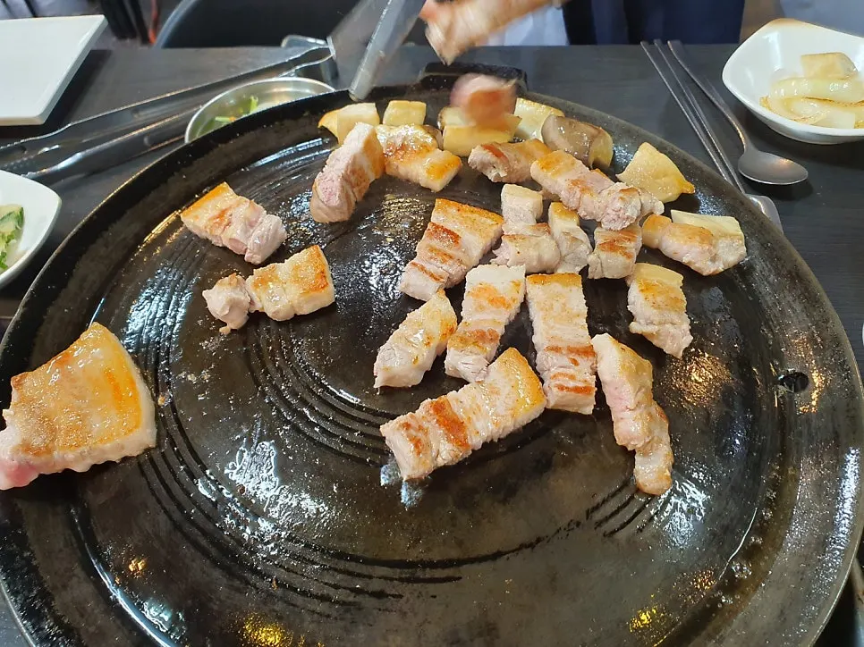 다 구워진 그때그집 삼겹살