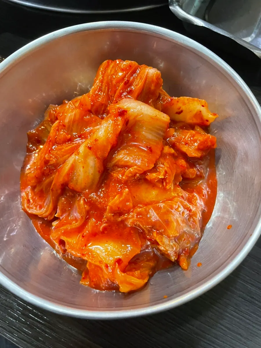 Generous portion of kimchi side dish