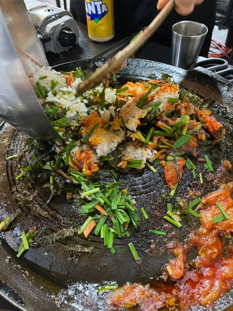 Fried rice ordered to finish the meal