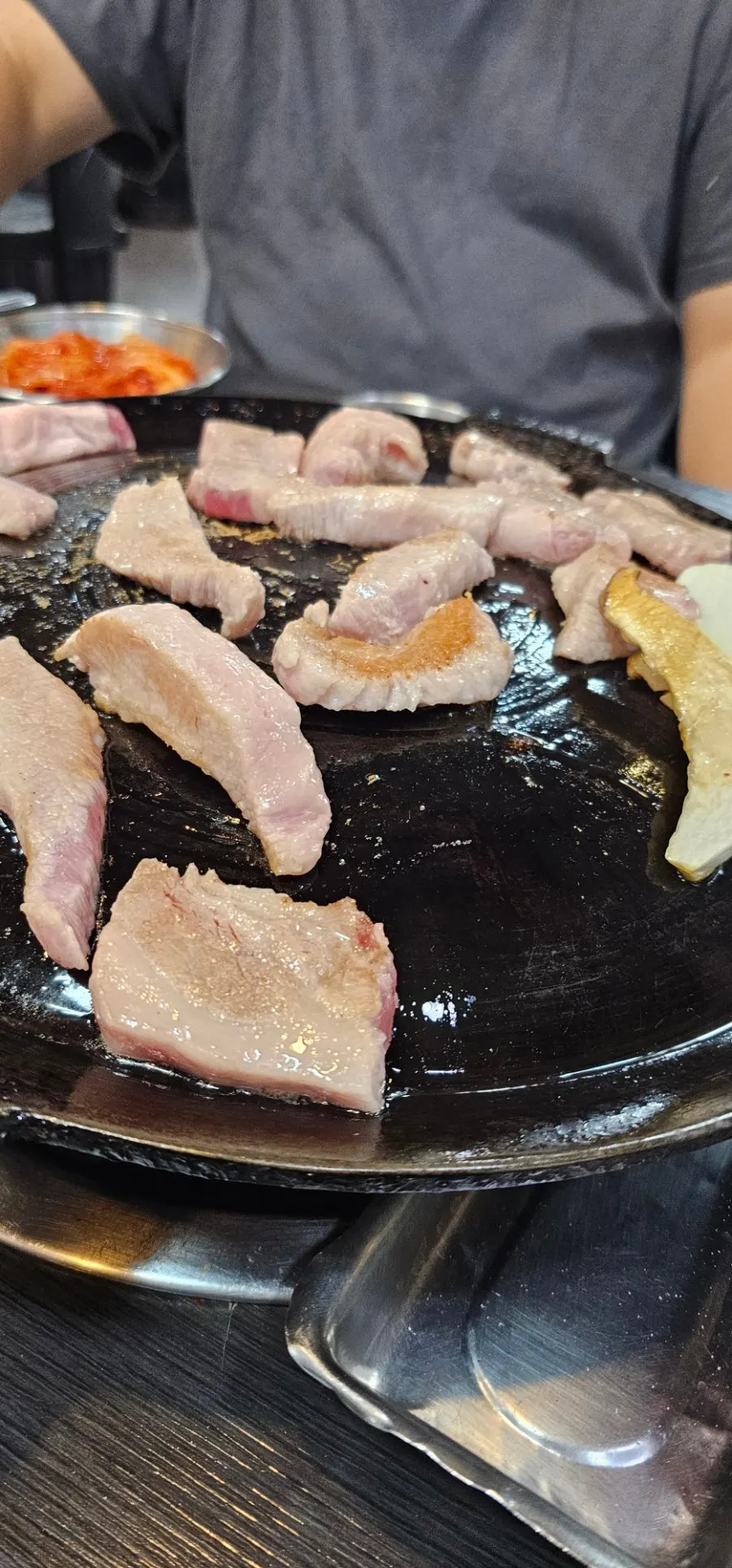 Side dish spread served with rice-thief doenjang