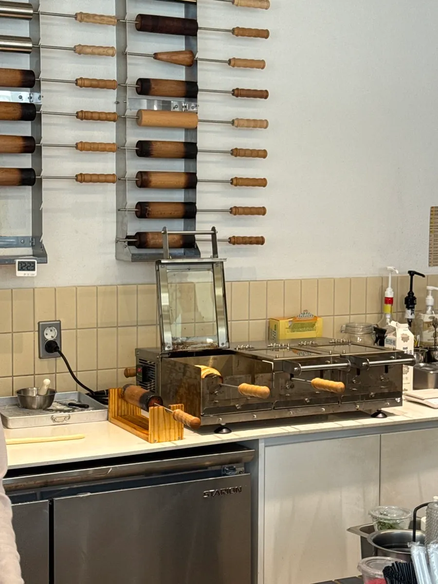 Order counter where chimney bread is baked