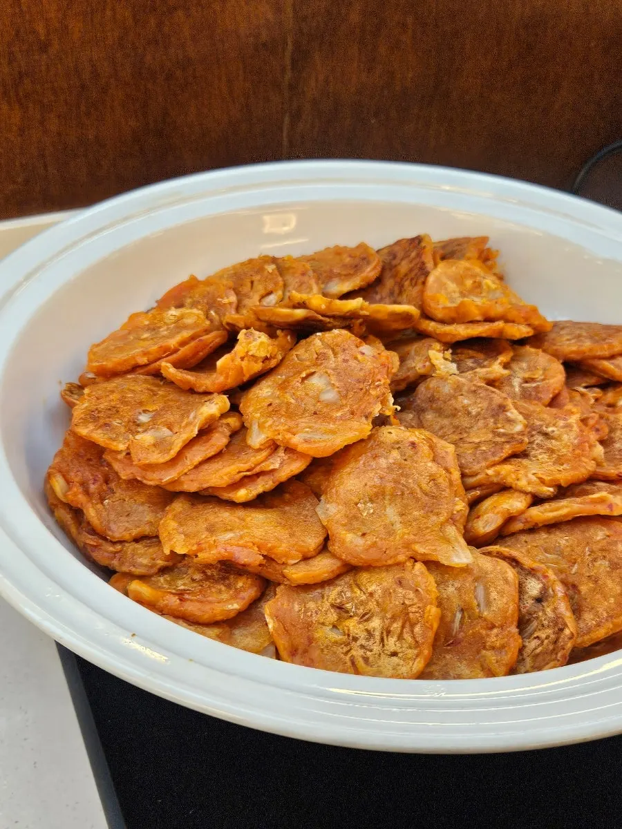Kimchi pancake at the self-serve bar