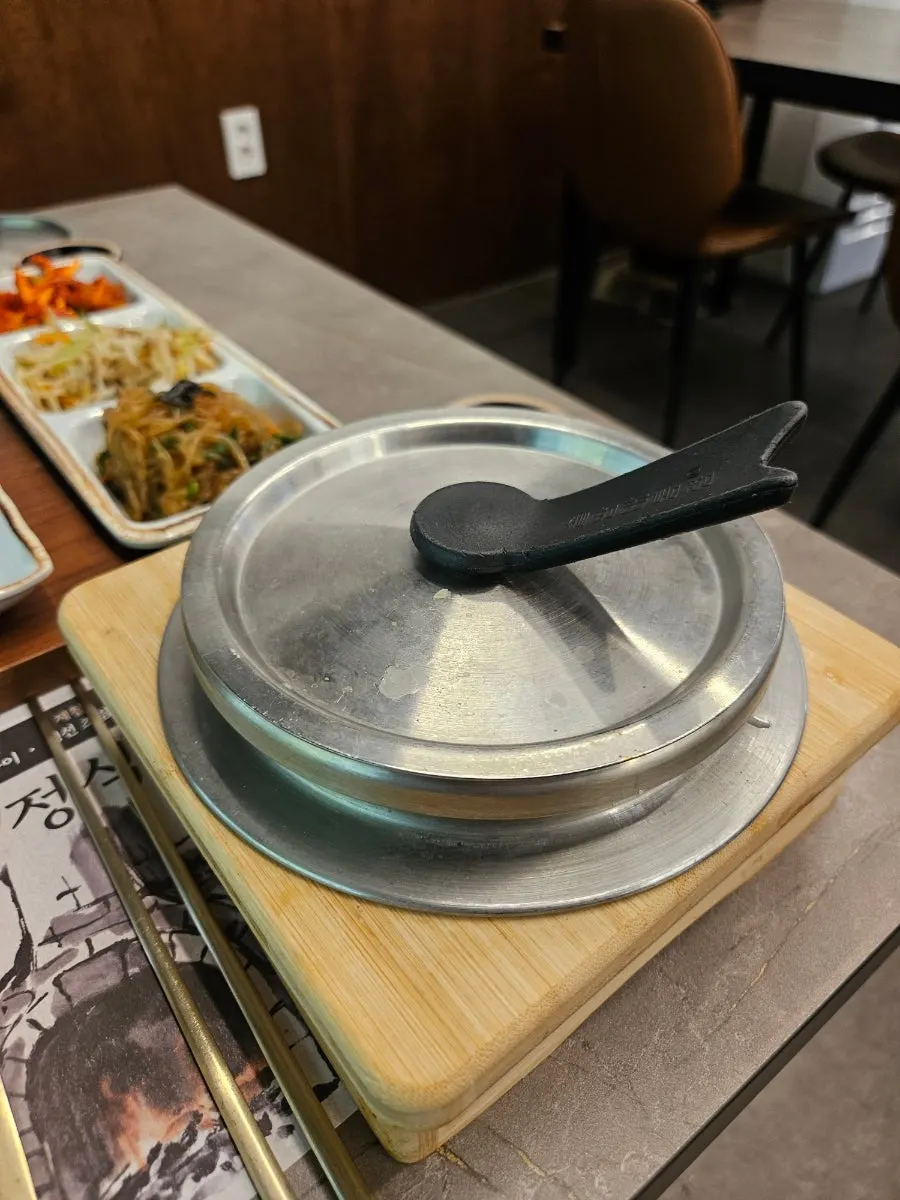 The boyang set for two laid out on the table