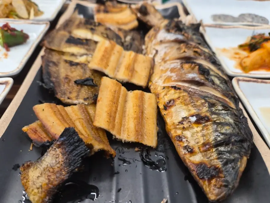 Crisp-outside, moist-inside wood-fired grilled fish