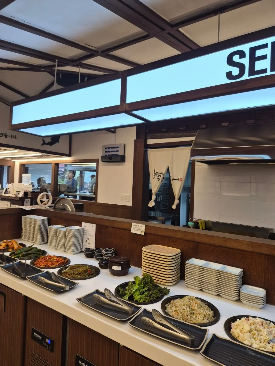 Spacious, clean seating inside the restaurant