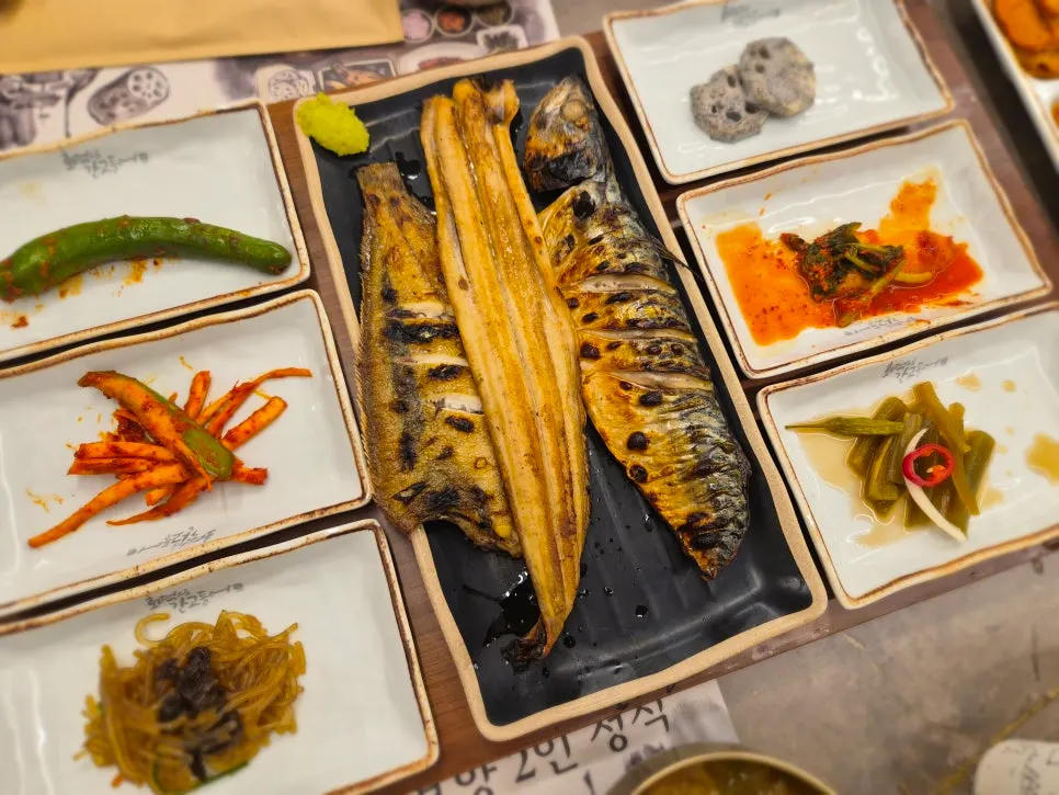 Table spread with side dishes