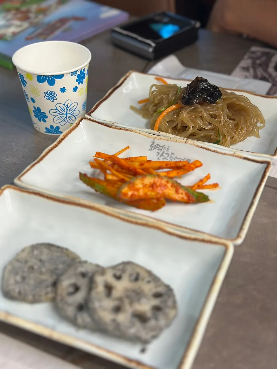 Assorted side dishes brought to the table