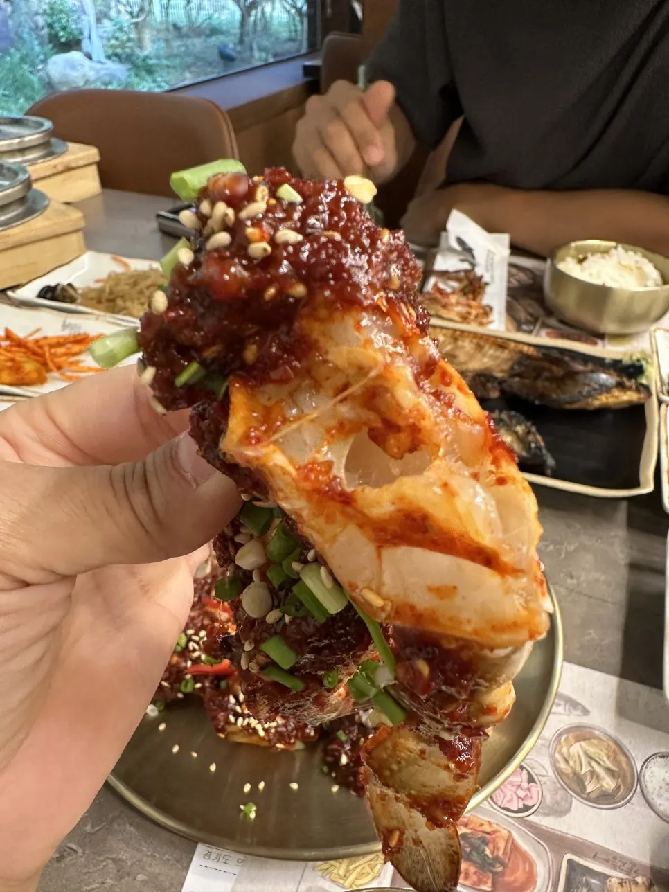 Close-up of seasoned crab packed with crab meat