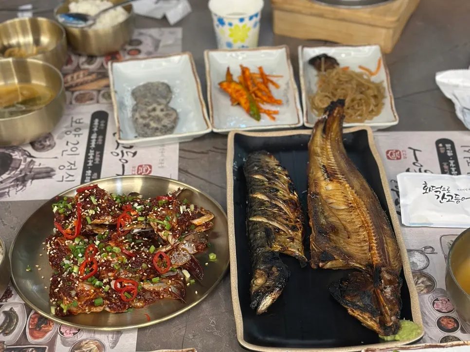 Wood-fired grilled rock trout and mackerel