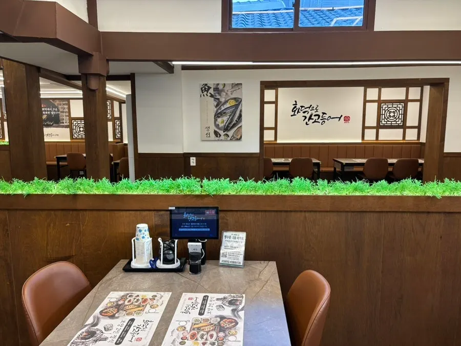 Clean restaurant interior tables