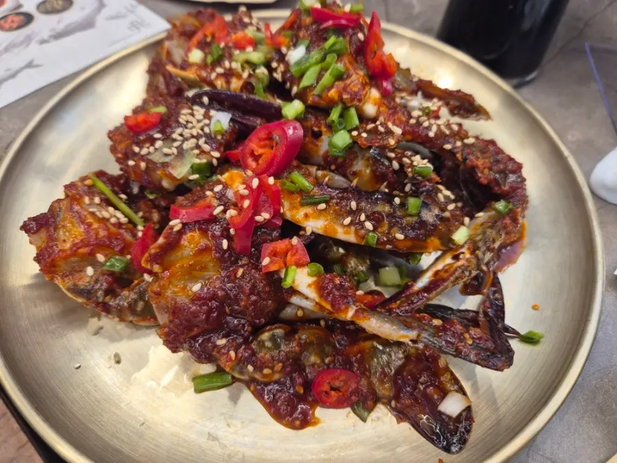 West Coast spicy marinated-crab pot-rice set meal