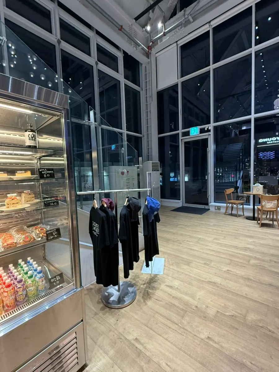 Desserts displayed in the showcase