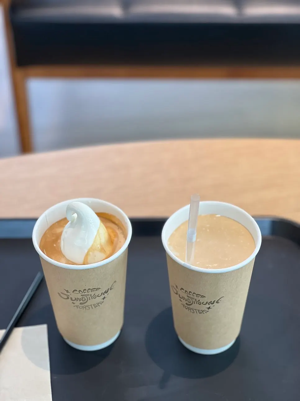 Summer Latte topped with ice cream