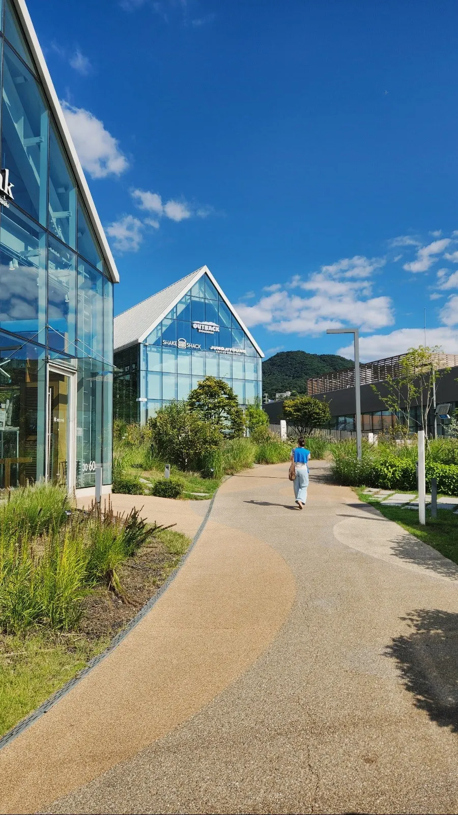 Garden path leading to the Glass House