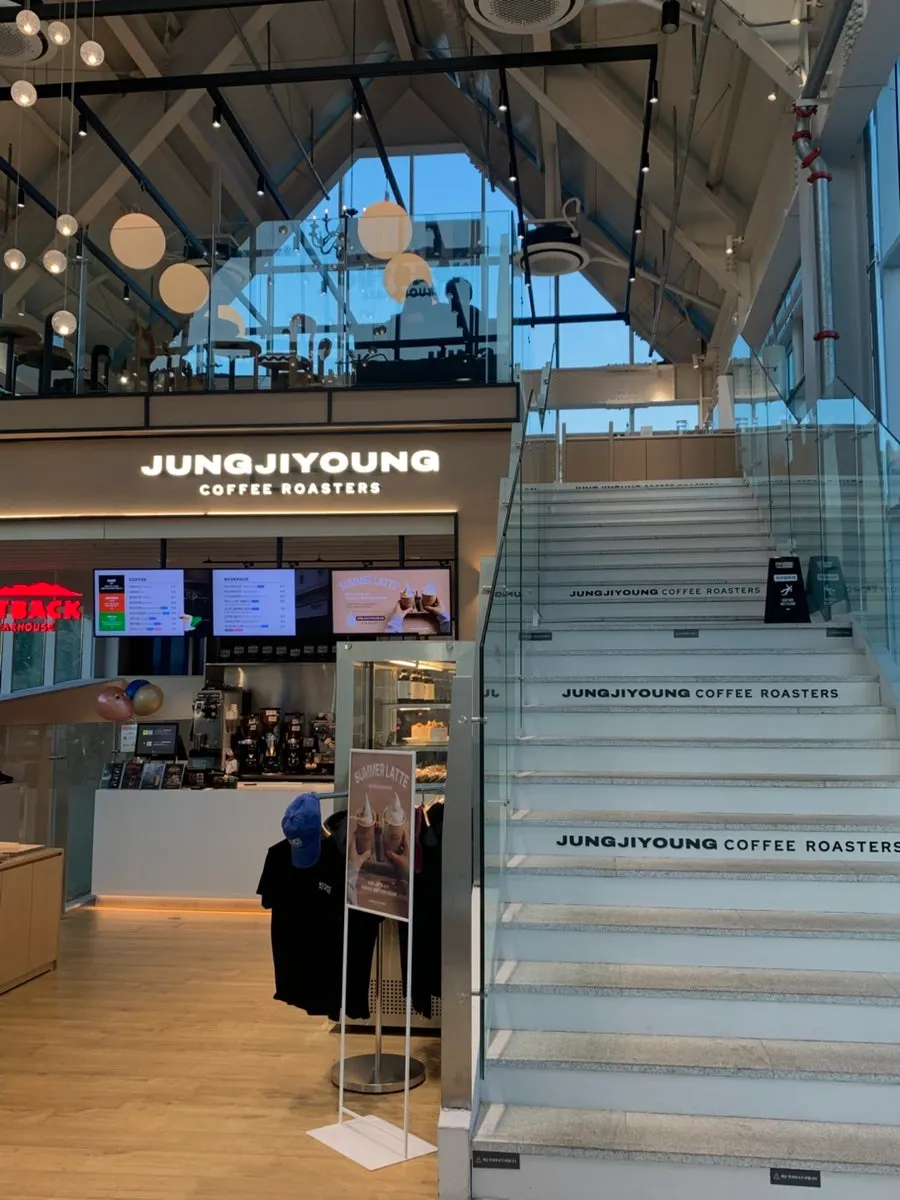 Menu signage and display near the order counter