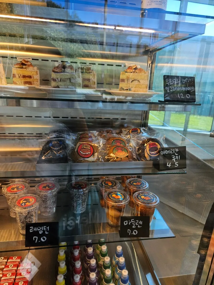A modest selection of store goods on display
