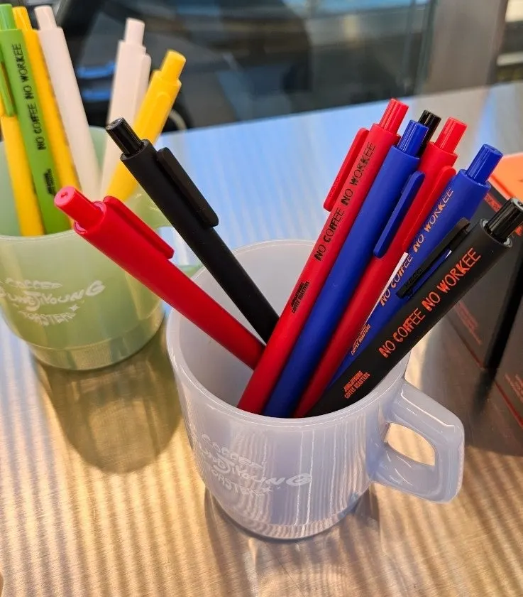 Soft eraser goods sold at the café