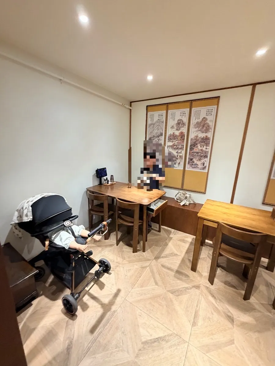 Warm-toned interior of Uldong Bossam restaurant