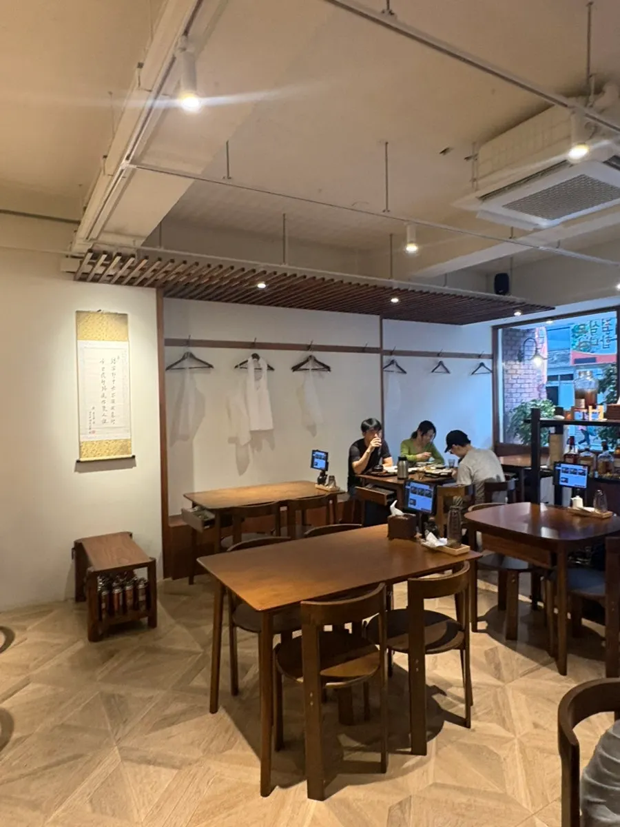 Interior decorated with Oriental paintings and traditional decor