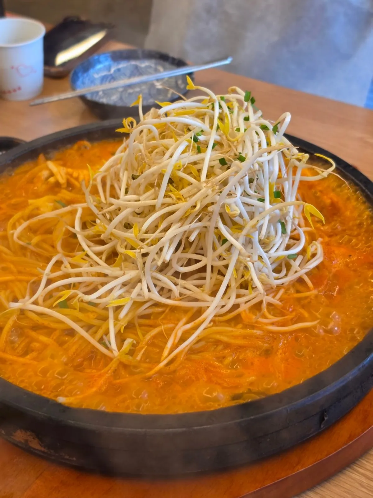 Dol jjamppong at Ulsan Daewangam Dol Jjamppong bubbling like lava