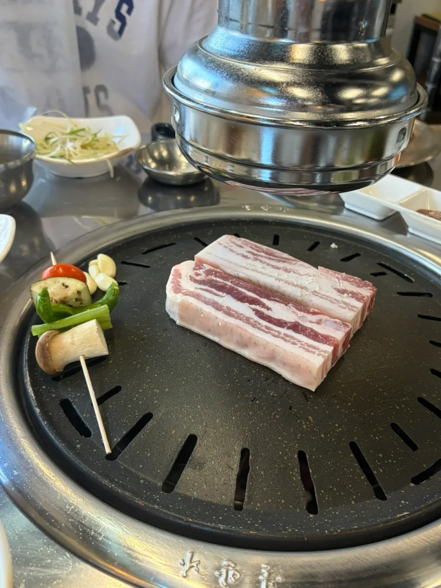 Jirye black pork assortment with vegetable skewers