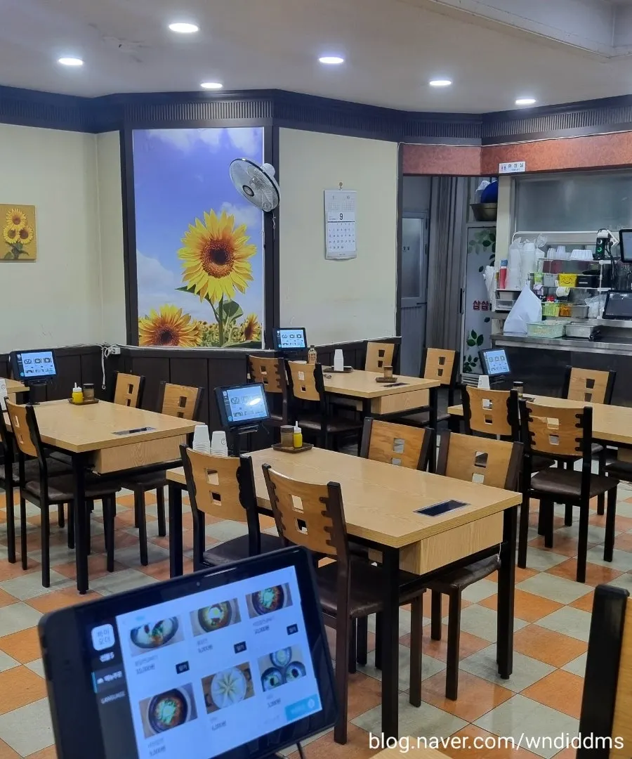 View of the restaurant interior with plenty of open seats