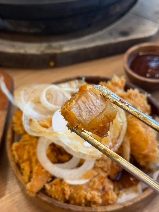 Dontang topped with tangy-sweet sauce
