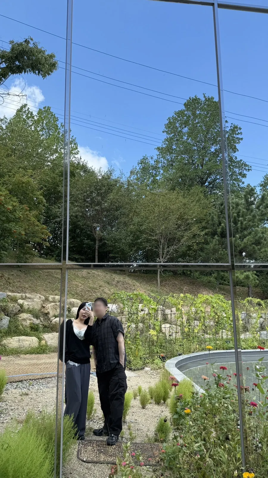 Outdoor landscaping and photo spots at MUG