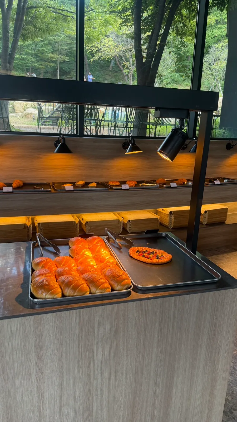 Bread laid out on MUG's bakery shelves