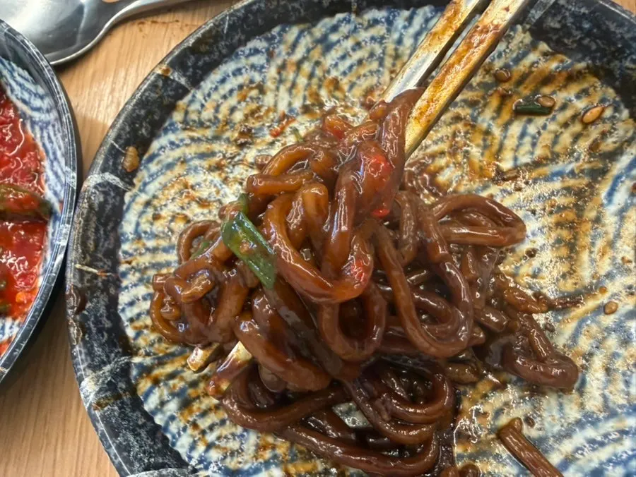 A generous portion of stone jjajang noodles