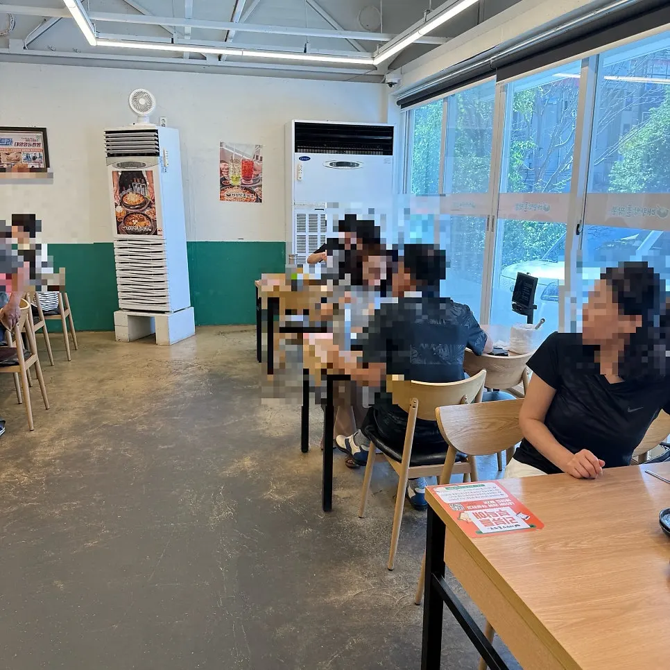 Dining hall seating and ordering area at the Chinese restaurant