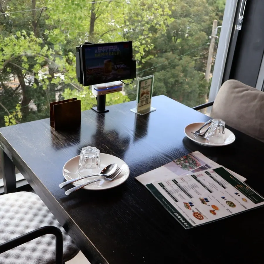 Window-side table with a view of Ulsan Grand Park