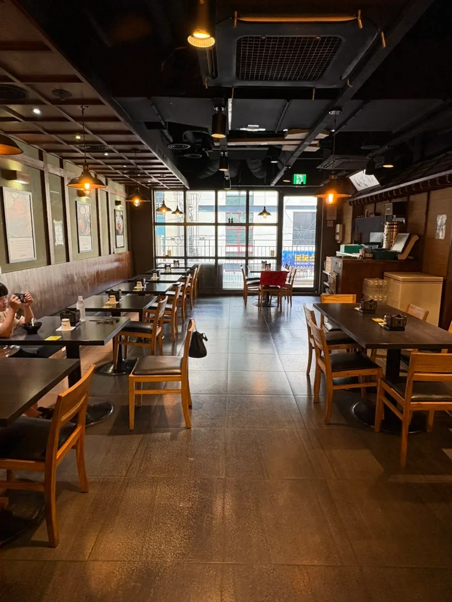 Spacious, clean interior of Izawa