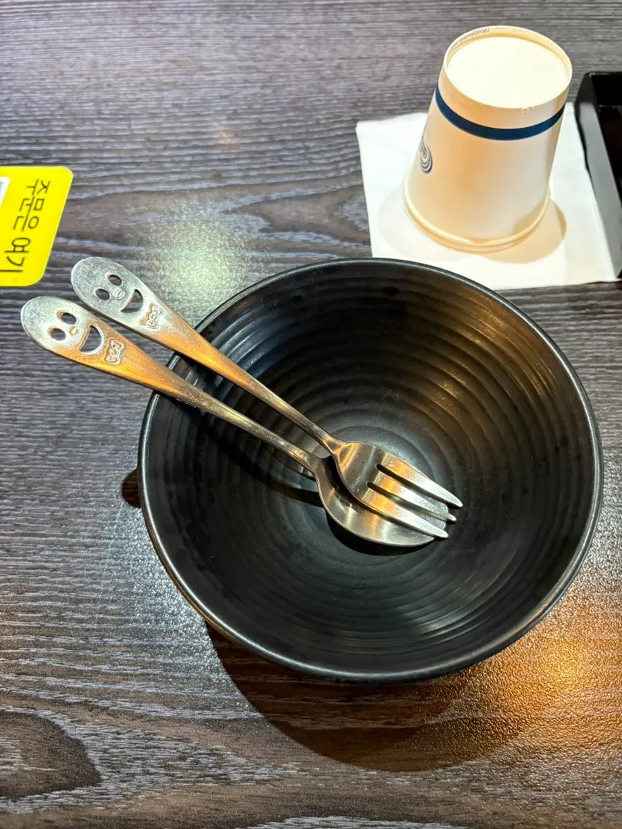 Mini charcoal stove set with kid-sized fork and spoon