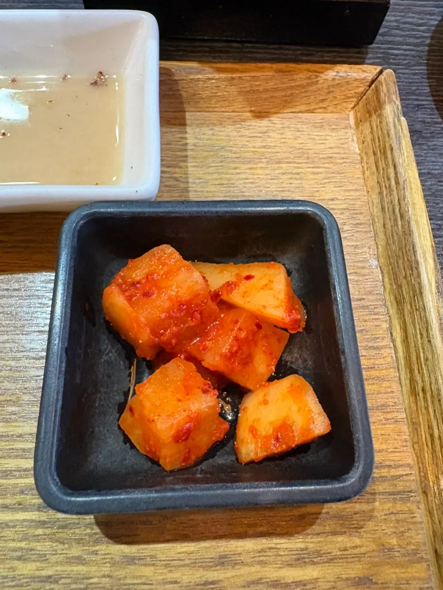 Gyukatsu dipped in sauce