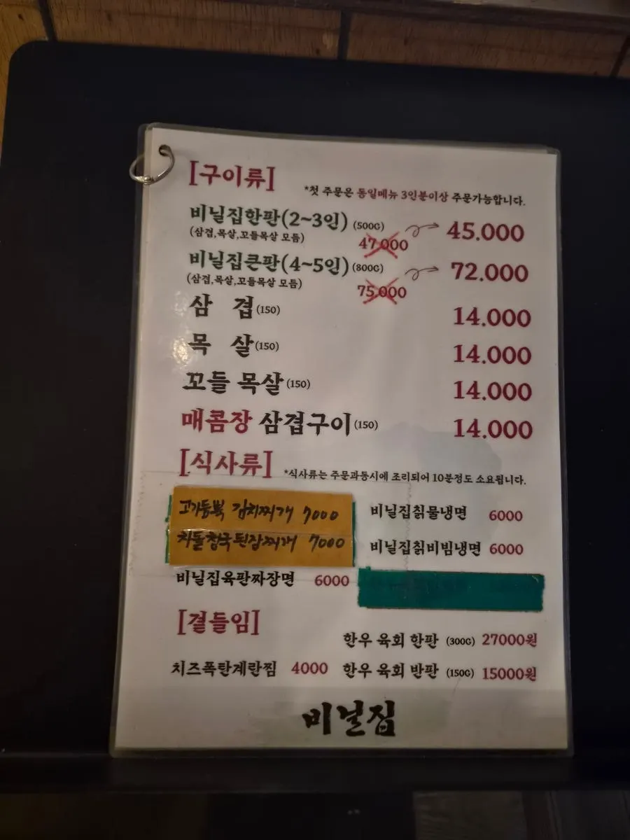 Meja ala piknik dan menu tablet