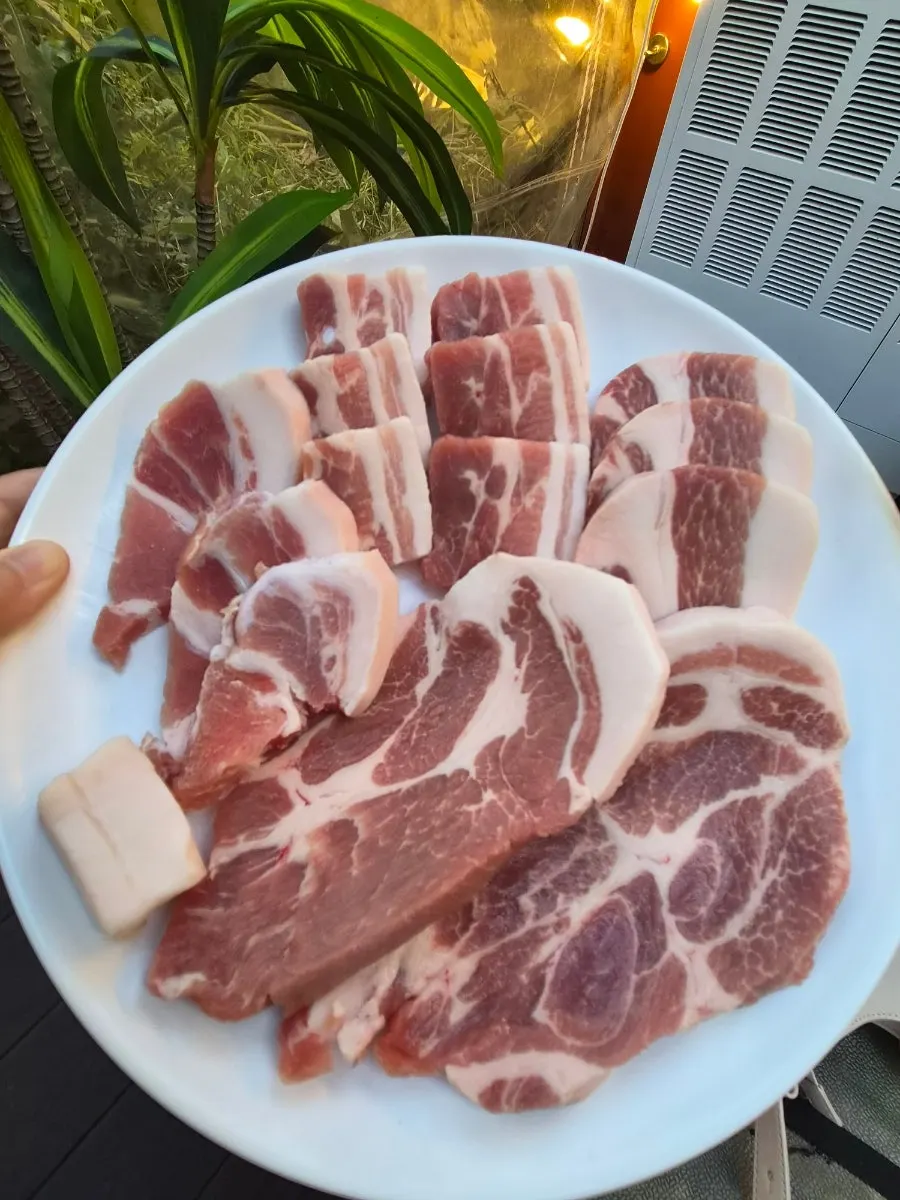 Jeon yang telah masak dan hidangan Biniljip Platter
