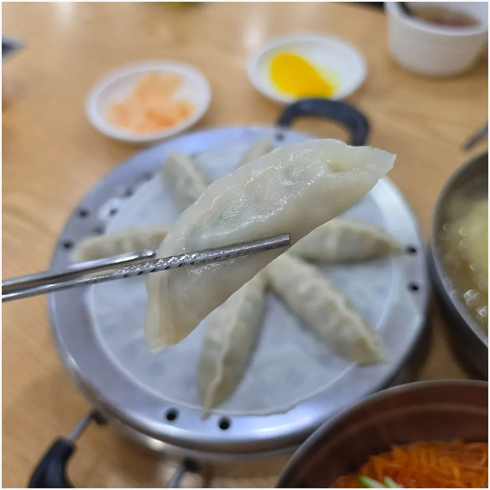 삼삼밀면 만두 한 접시