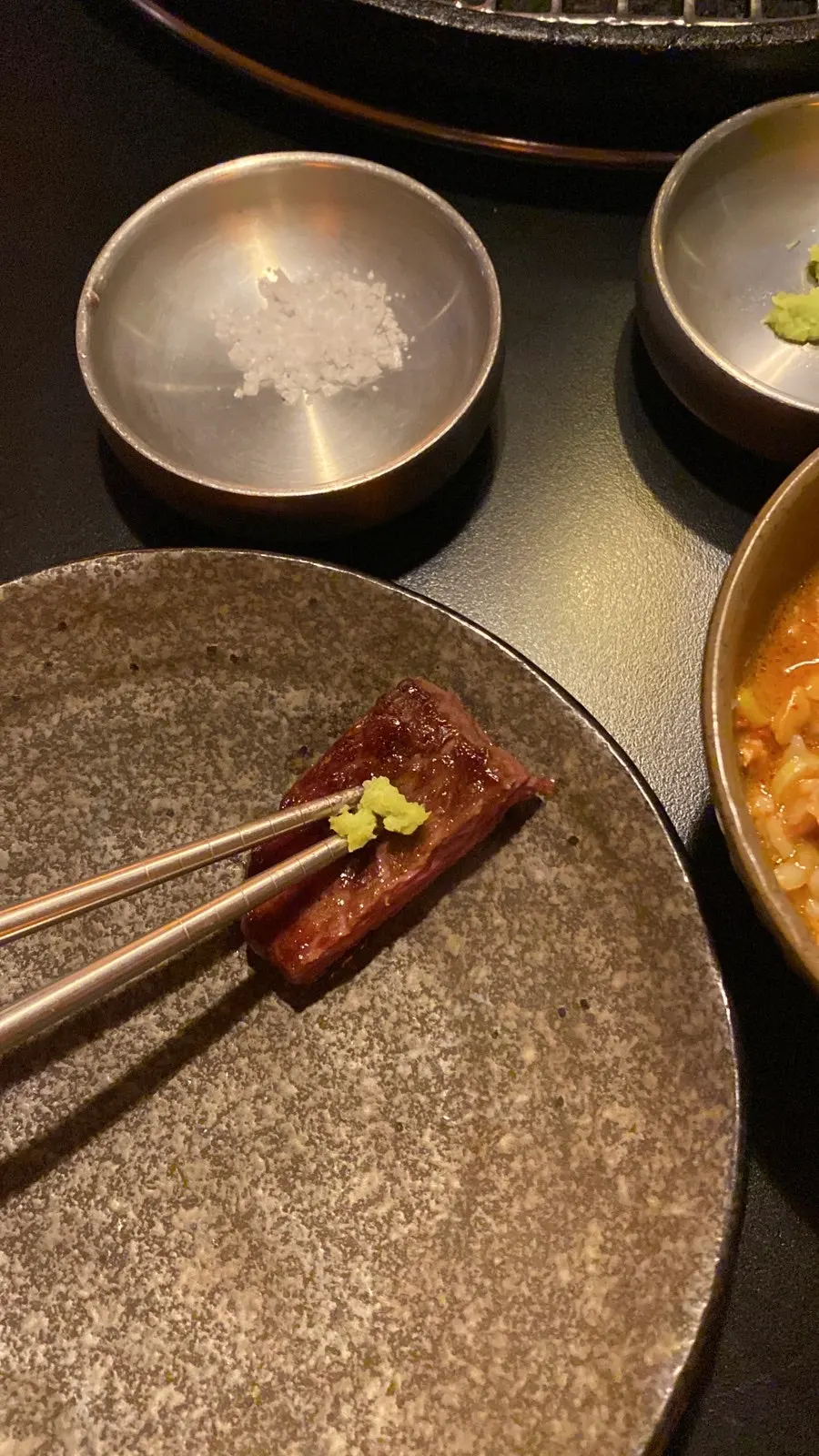A perfectly grilled piece of chamjinsal