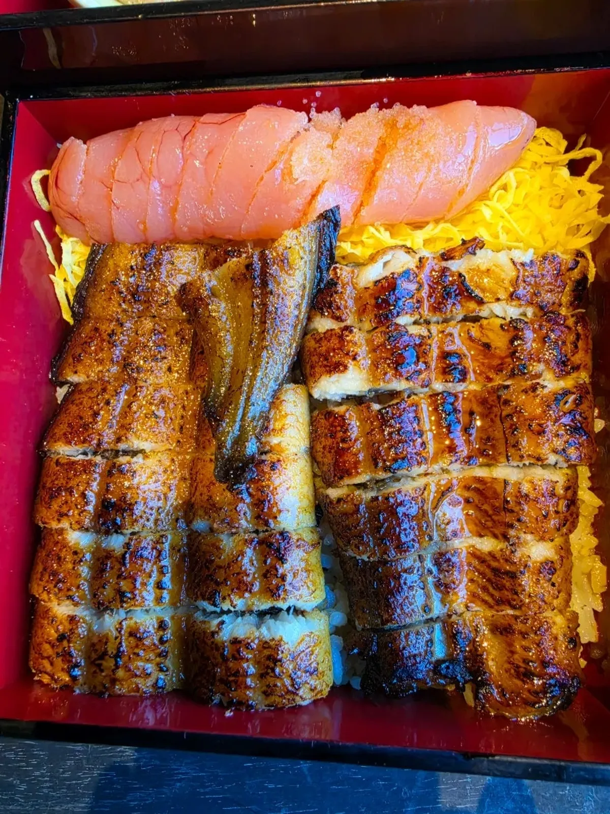 Una Yongsan Main Branch's signature hitsumabushi mentaiko set spread